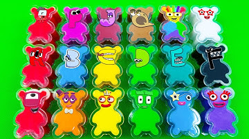 Alphabet Lore - Looking A to Z with SLIME Coloring Bear - Satisfying Video ASMR