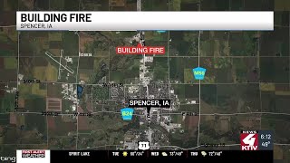 Building heavily damaged after Spencer, IA fire
