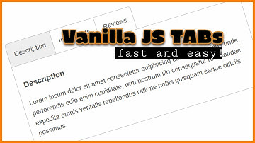 Create Vanilla JS Tabs - Lightweight and simple!