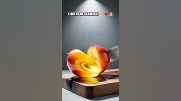 🎥 Slicing a Hyper-Realistic 🥭 Glass mango| Ultra Macro Cutting ASMR 🔪✨