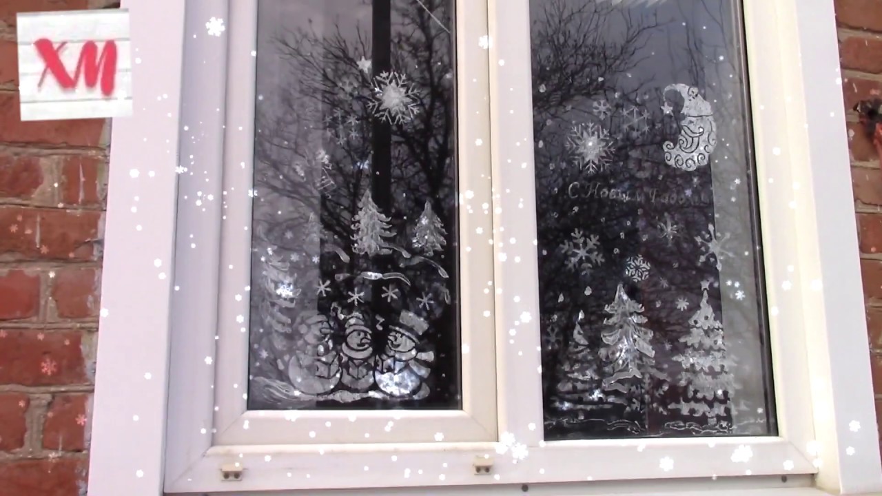 Рисую на окне/ I draw on the window. ХоббиМаркет