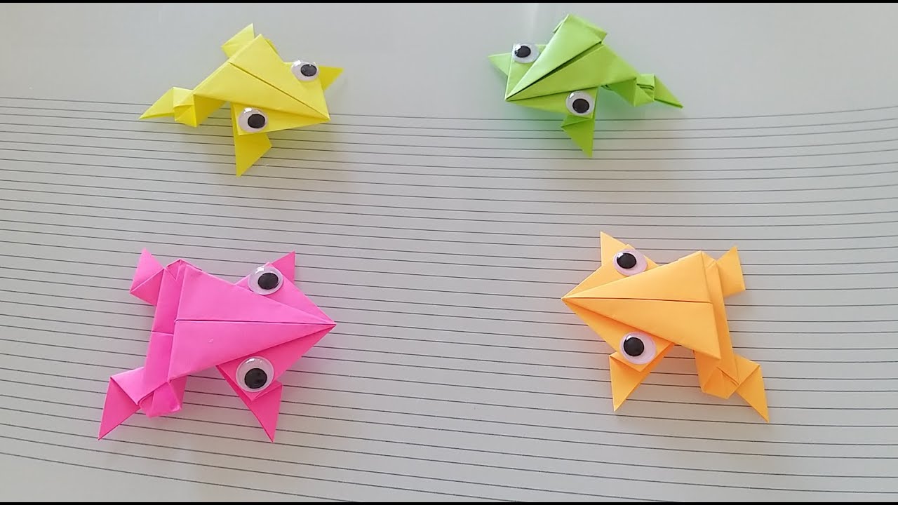 Zıplayan Kurbağa Yapımı / Origami ile Kurbağa Nasıl Yapılır? /Making