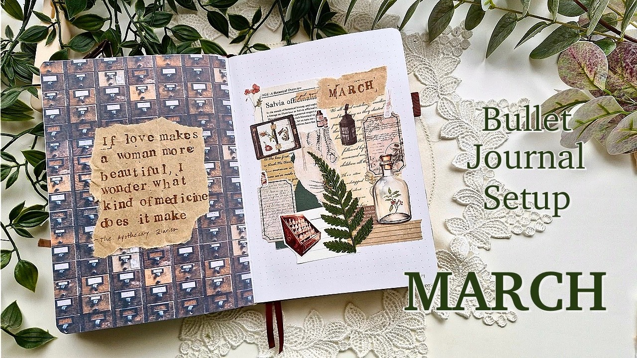 March 2026 | PLAN WITH ME | Apothecary Theme 🌿 Bullet Journal Setup