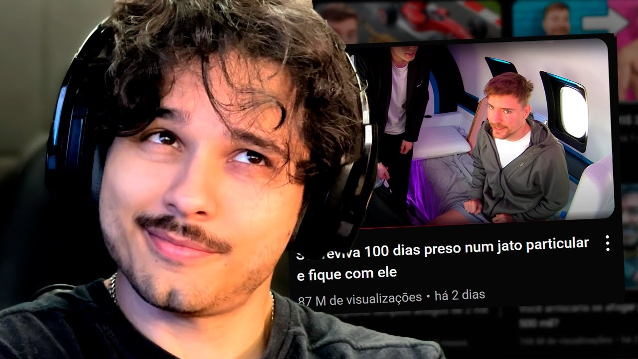 o experimento social do MrBeast de 100 dias... preso em um avião