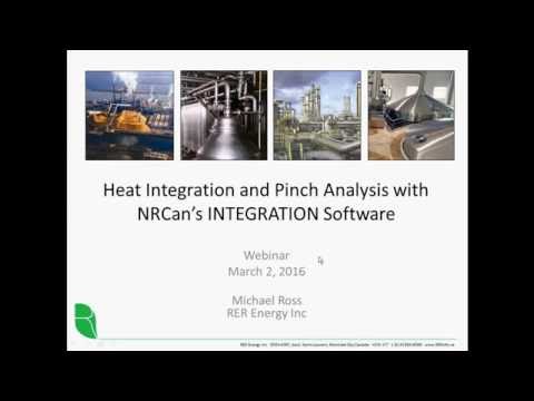 Webinar: Heat integration and Pinch Analysis with NRCan's INTEGRATION software