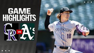 Rockies vs. A's Game Highlights (5\/23\/24) | MLB Highlights