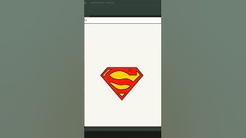 Draw Superman Logo 😎 Using Python Turtle | #shorts #shortvideo #short #python #pythonturtle