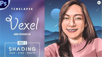 Timelapse Vector x Vexel Adobe Photoshop CS6 - PART 2 (Shading)