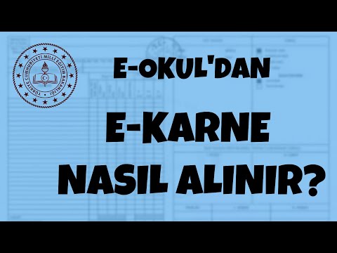 E-OKUL'DAN E-KARNE NASIL