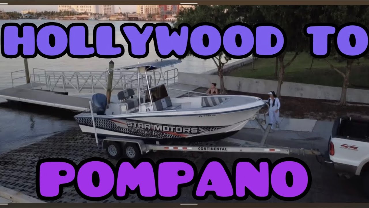 Navegando de HOLLYWOOD a POMPANO.  NUEVO BOTE Y FIESTA EN  MIAMI FLORIDA