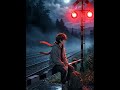 Lonely Anime Boy at Train Crossing 🌧️🚉 | Sad Night Ambience & LoFi Vibes #anime #cinematic #shorts