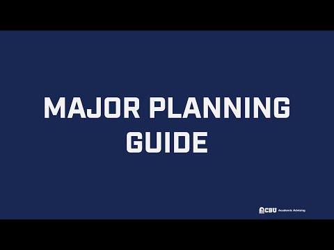 Major Planning Guide