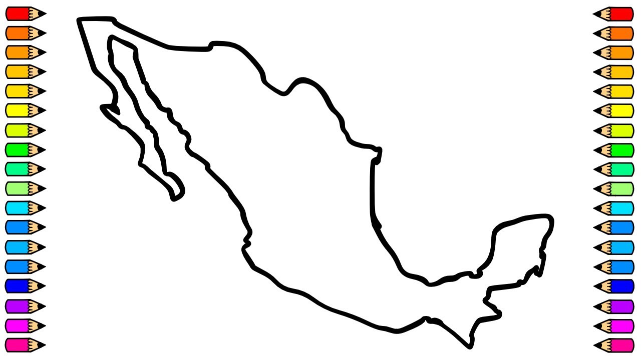 Cómo dibujar MAPA DE MEXICO / Dibujo de MAPA DE MEXICO paso a paso / Dibujos  para niños - thptnganamst.edu.vn