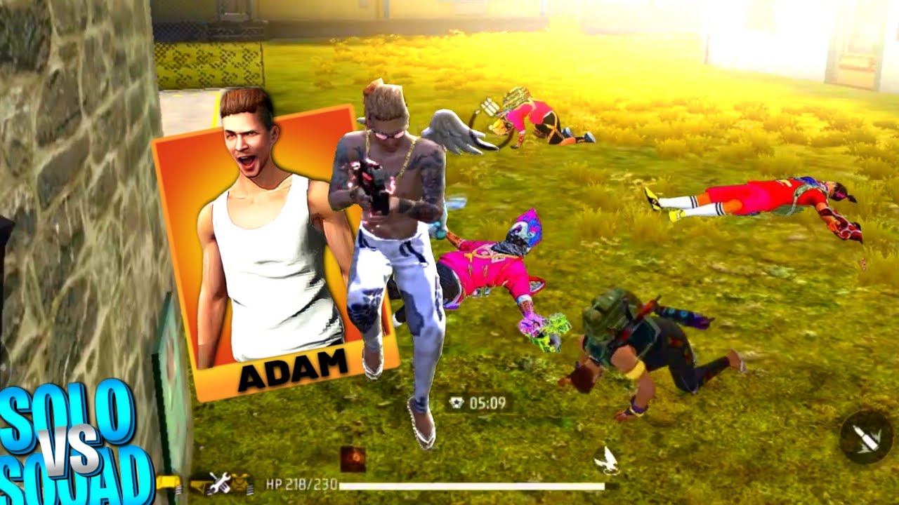 DESAFIO! JOGUEI DE ADAM E SEM HABILIDADES NESSA PARTIDA INSANA! FREE FIRE MOBILE