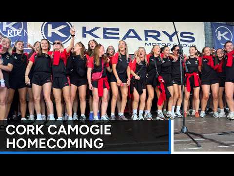 Newly-crowned All-Ireland Senior Camogie Champions welcomed home to Cork | RTÉ News