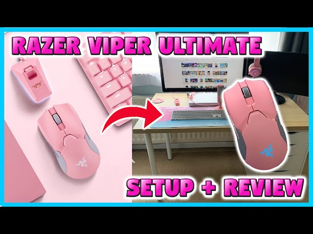 SETTING UP MY RAZER VIPER ULTIMATE QUARTZ MOUSE! (TESTING + RATING