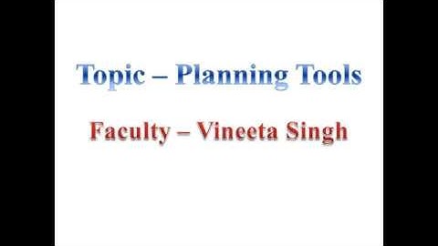 Planning Tools, EE VI Sem, Important topics, Vineeta Singh, MITRC Alwar