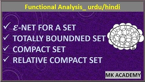 Epsilon Net for a Set | Totally Bounded Set | Compact Set | Relative Compact Set [in urdu/Hindi]