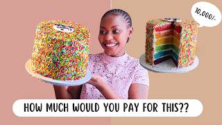 I Made the VIRAL Tiktok Cakegate Rainbow sprinkle Cake.