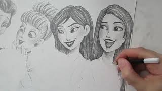 DISNEY PRINCESSES - SPEED DRAWING screenshot 5