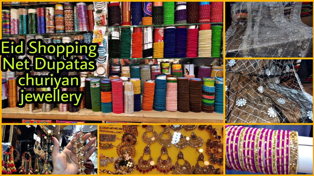 Eid  Shopping Vlog|| Fancy Dupatas Net dupatas  ||Churiyan  jewellery