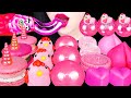 ASMR PINK DESSERTS *PEACH JELLY, UNICORN KOHAKUTO, HONEY JELLY, CHOCOLATE   EATING SOUNDS MUKBANG 먹방