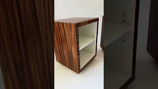 Hawaiian Monkey Pod Veneer Night Stands - Modern End Tables