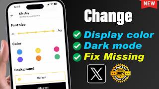 How to Change Twitter (X) Display Color & Turn On Dark Mode ( 100% Fix Missing )