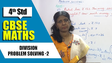 4th Std CBSE Maths Syllabus | Division - Problem Solving -2 | CBSE Maths Part-65