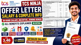 TCS NINJA FRESHER SALARY SLIP | TCS NINJA OFFER LETTER | JOINING BONUS, IN-HAND SALARY, FULL BENE...