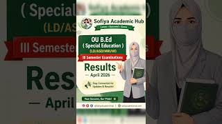OU B ED 3rd semester result are out hurry up check it #ts #exam #2026 #alert #result #b.ed #ou #3rd