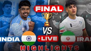 india vs iran final highlights 2023 | Asian kabbadi 2023 | final kabaddi match #youtubevideo