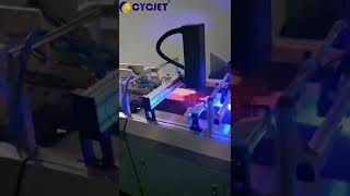 How to Print QR Code Bar Code on Film Packaging Box by CYCJET UV High-speed Inkjet Printing Machine