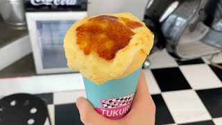 1500円クレープ食べ放題のお店のいちごブリュレクレープの作り方【TikTok400万再生】