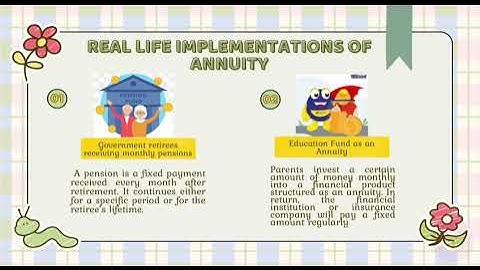 MAT 402 VIDEO PRESENTATION ON HOW ANNUITIES ARE PRACTISED IN REAL LIFE
