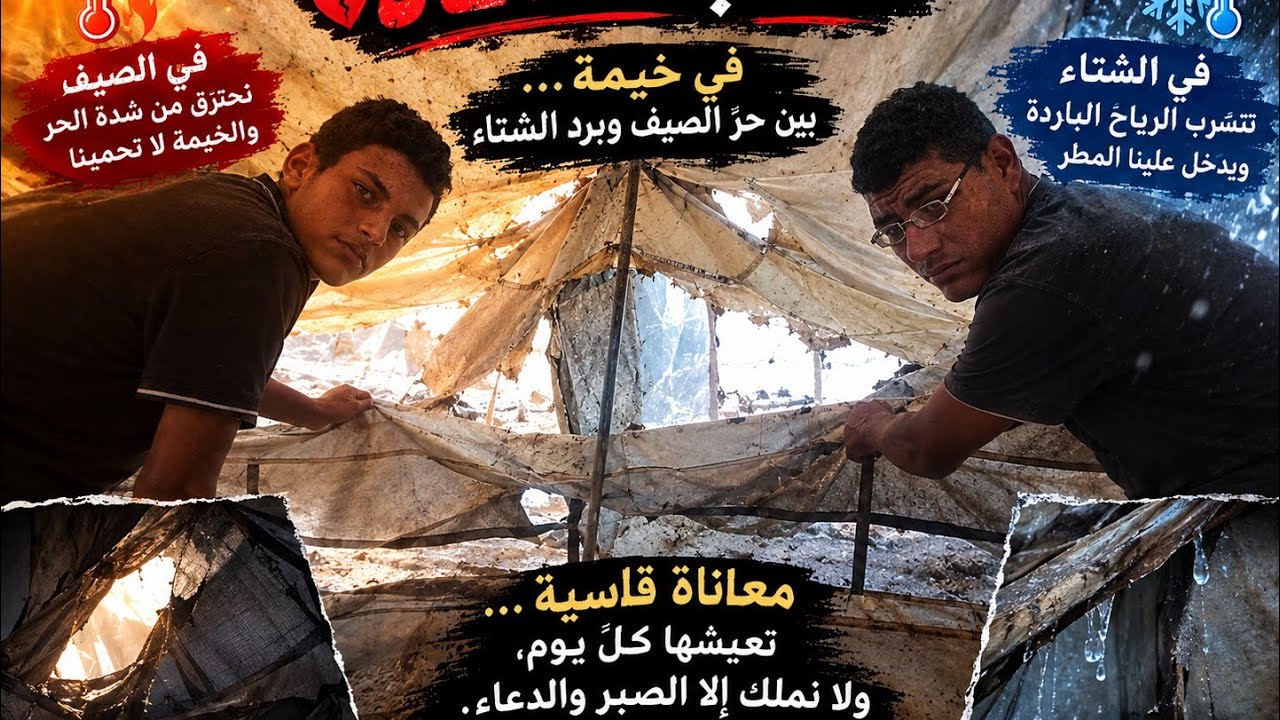 أن تعيش داخل خيمة لا تحميك من حرّ الصيف ولا من برد الشتاء. 💔نعيش بين  الظلام ايام صعبة جدا 😭