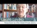 László Lovász’ reaction to winning the Abel Prize