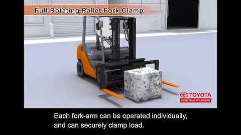 TOYOTA Forklift Attachment - Full Rotating Pallet Fork Clamp