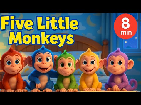 プロフ必読⭐︎monkey Five Little Monkeys Jumping on the Bed (Loop) | @ZeeZooKIDZ