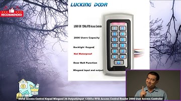 3256807863086402 Backlight Metal Access Control Kepad Wiegand 26 Output&Input 125Khz RF