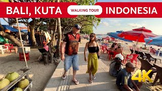 KUTA BALI Indonesia 🇮🇩 WALKING Tour Bali beach 2024