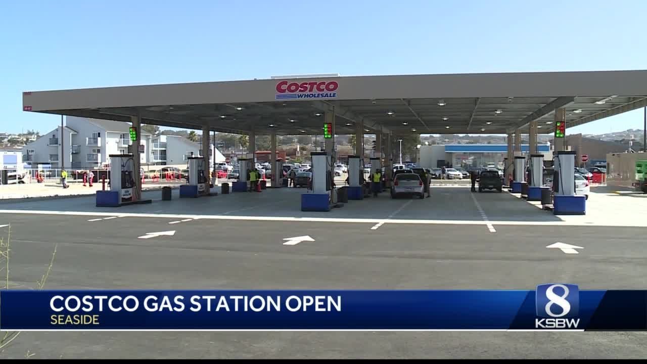 Costco gas station opens in Seaside - YouTube.