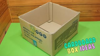 2 QUICK AND EASY CARDBOARD BOX IDEAS