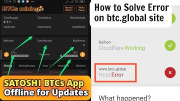 Satoshi BTCs Mainnet UPDATE - Why the App went Blank - Solve BTCs website showing Error 520