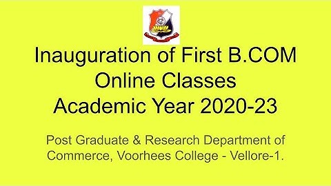 First B.Com Inaguration of Online Classes