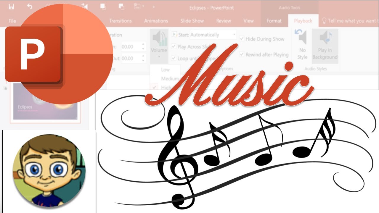 how to make powerpoint presentation with music