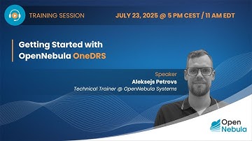 Getting Started with OpenNebula OneDRS