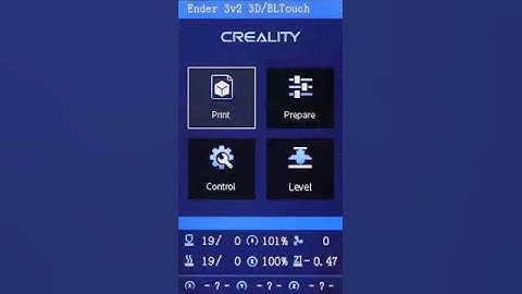 Ender 3v2 Professional Firmware Screen Show