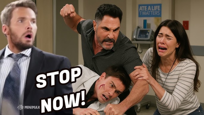 Bill punches Finn, angry at being kept in the dark about Liam's illness The  Bold and the Beautiful - YouTube