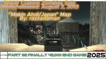WAW Custom Zombies Solo▐ "Japan or Make Atoll" Map Part #2 Finally